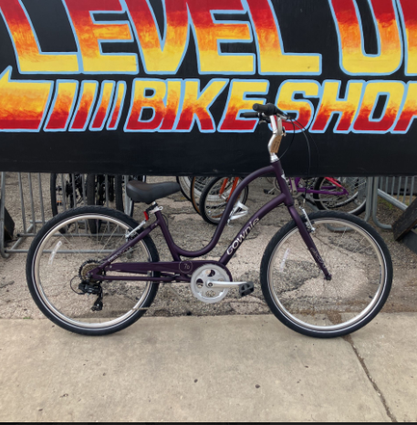 Purple townie bike clearance